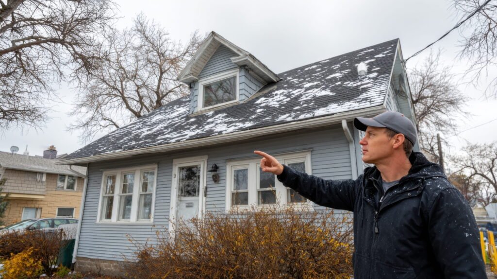 What Happens After a Texas Hailstorm: A Complete Homeowner’s Guide to Roof Inspection and Insurance Claims - Vanhook Roofing and Exteriors home inspector evaluating haildamaged roof minnesota 1 | Vanhook Roofing and Exteriors